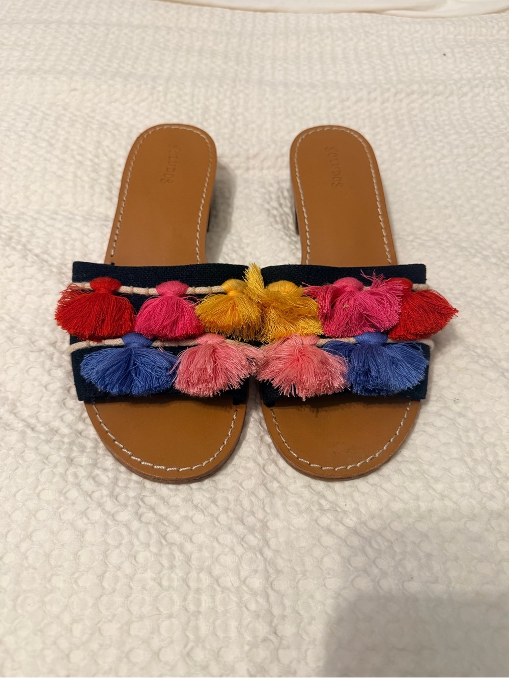 Women’s Multicolor Tassel Slide Sandals